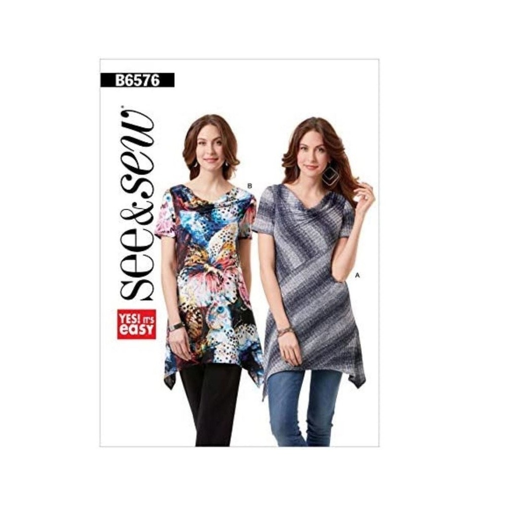 Butterick See and Sew Sewing Pattern 6576 Top Tunic Misses Size 6-22